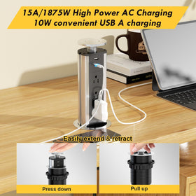 kungfuking side profile retracted flush with counter for clutter-free benefit