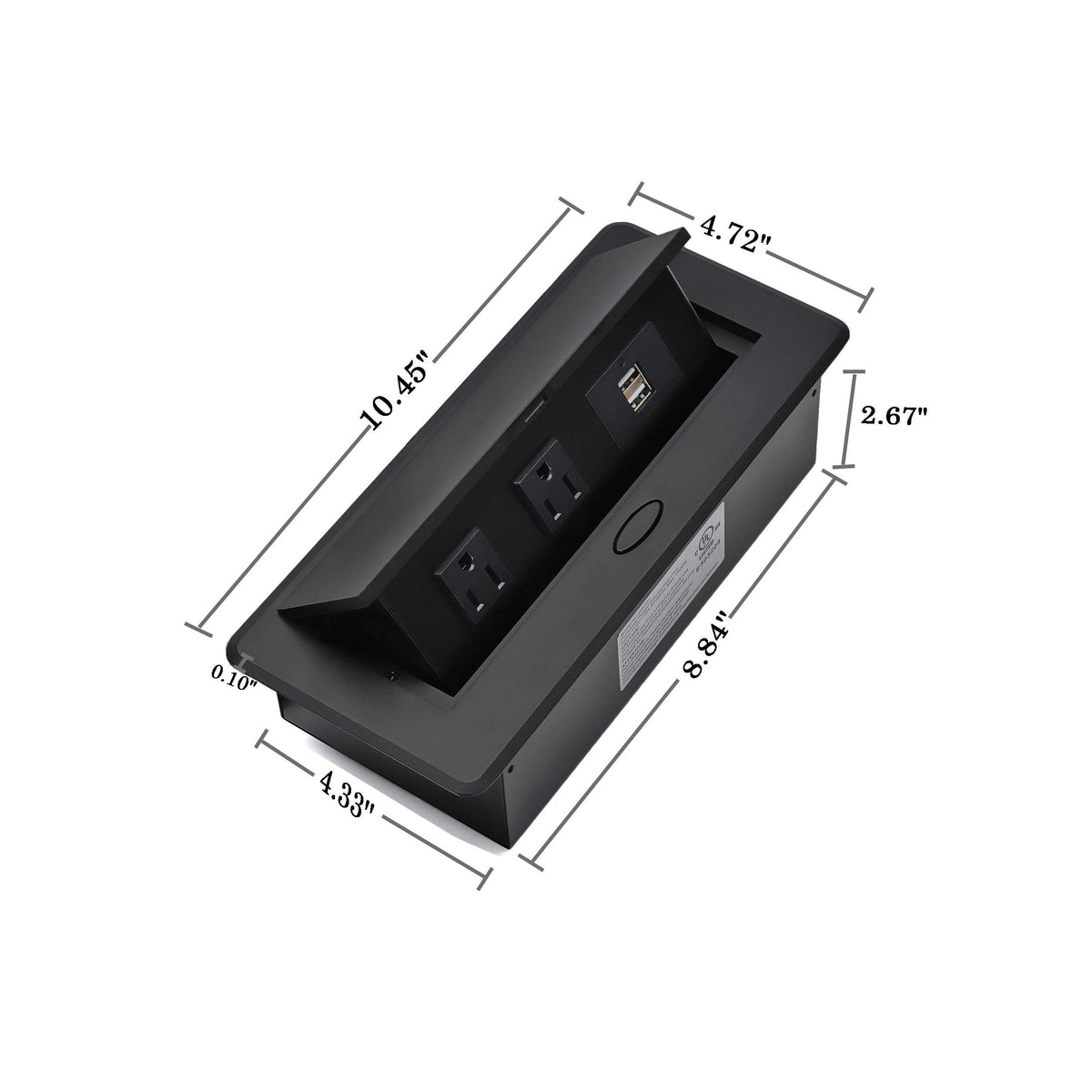 Kungfuking unit next to ruler demonstrating overall size to plan installation