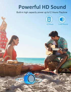 Kunodi Bluetooth Shower Speaker floating-ready for boats and pools.