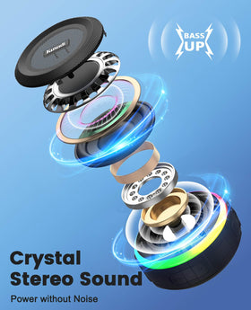 Kunodi double stereo Bluetooth speaker for crisp poolside sound.