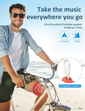 Kunodi built-in mic Bluetooth speaker enabling hands-free calls on the go.