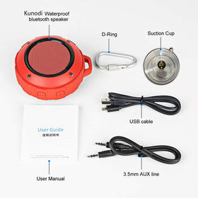 Kunodi portable speaker ideal for hiking and camping trips.