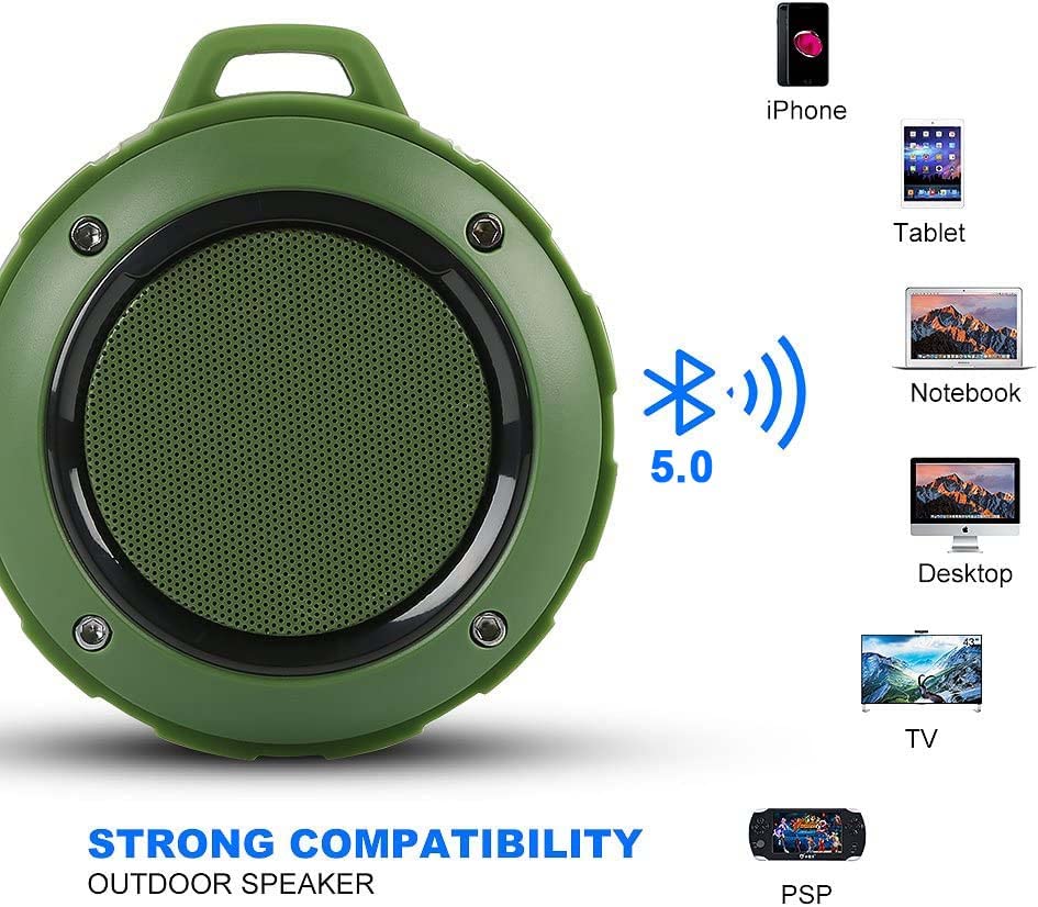 Kunodi speaker by pool or beach, IPX6 protection against splashes.