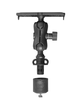 KUNPENG mounted on a kayak with fish finder attached, provides clear screen visibility on water