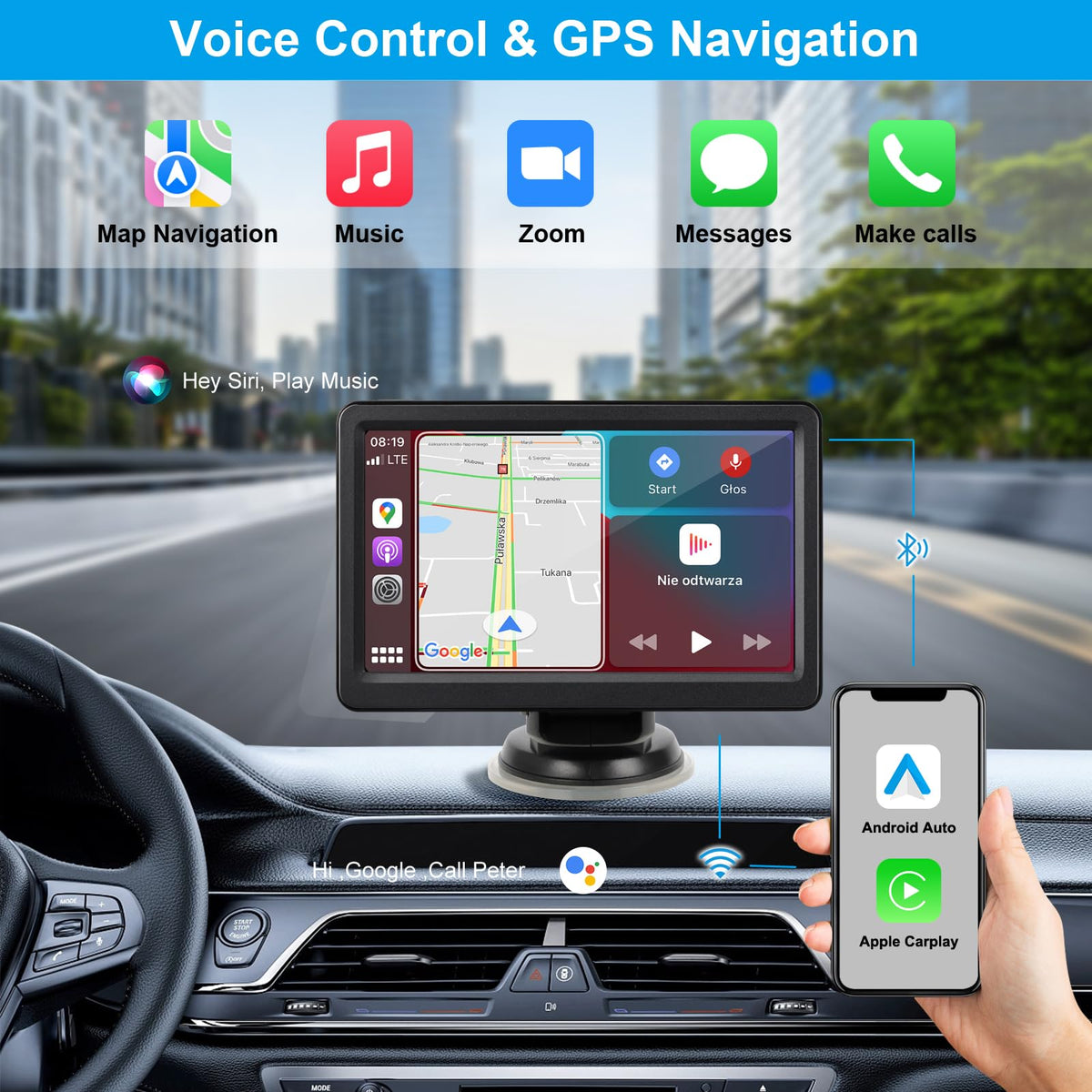 KUONOONER close-up touchscreen gesture highlighting responsive controls