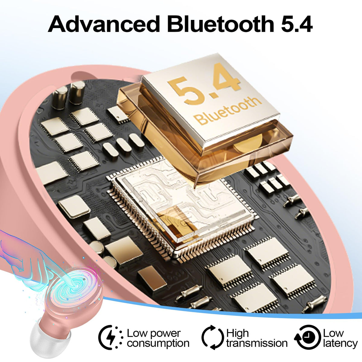 Kurdene earphones with AI noise-canceling mics for clear calls.