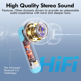 Kurdene earbuds with 4 mics delivering clear calls in noisy environments