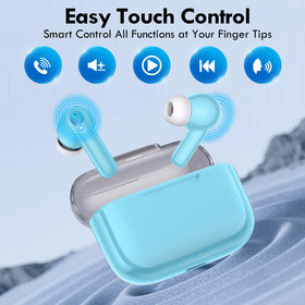 Kurdene earbuds with long battery life and a compact charging case for travel