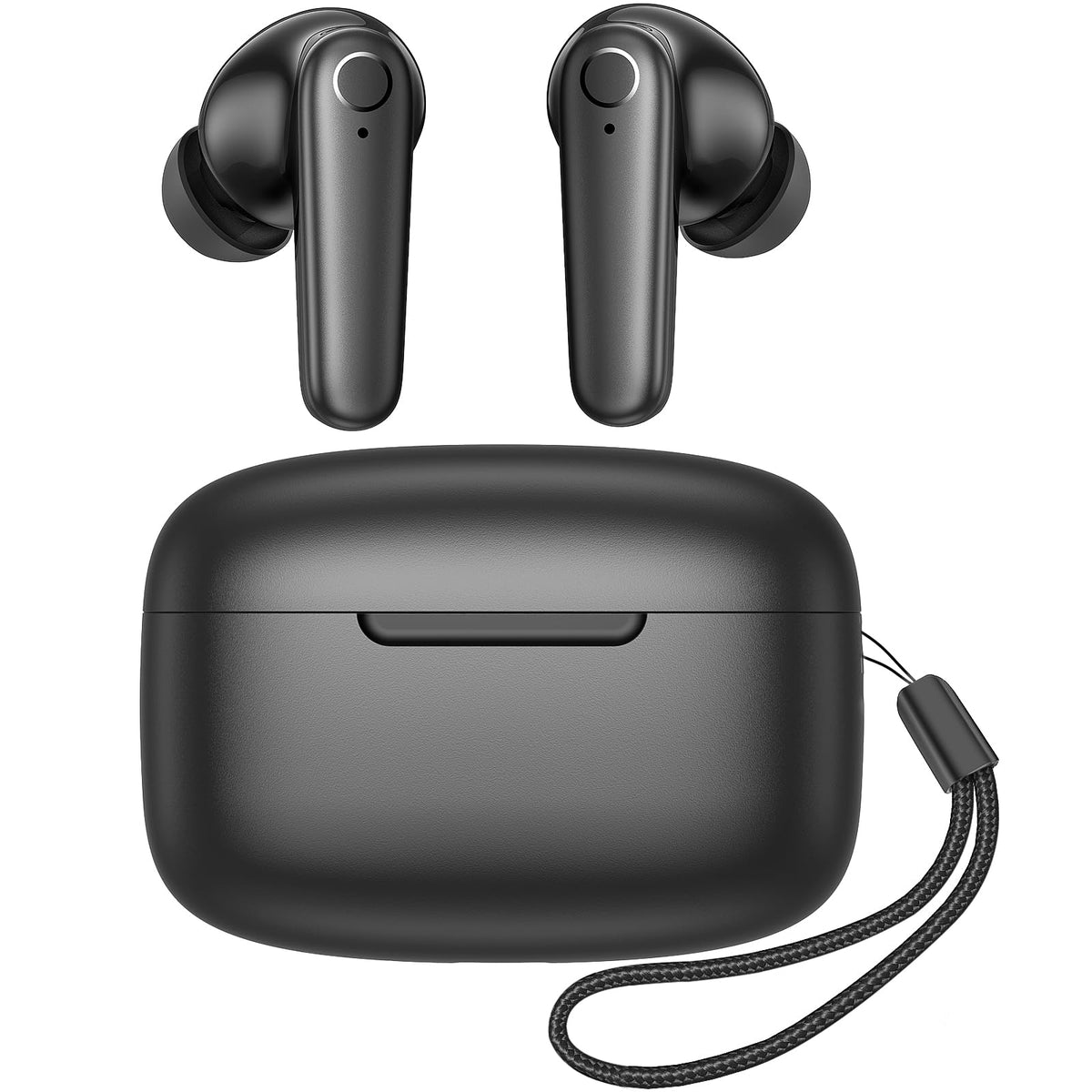 Kurdene wireless earbuds close-up with charging case for convenient on-the-go listening