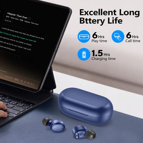 Kurdene ergonomic silicone tips secure a comfortable fit during workouts.