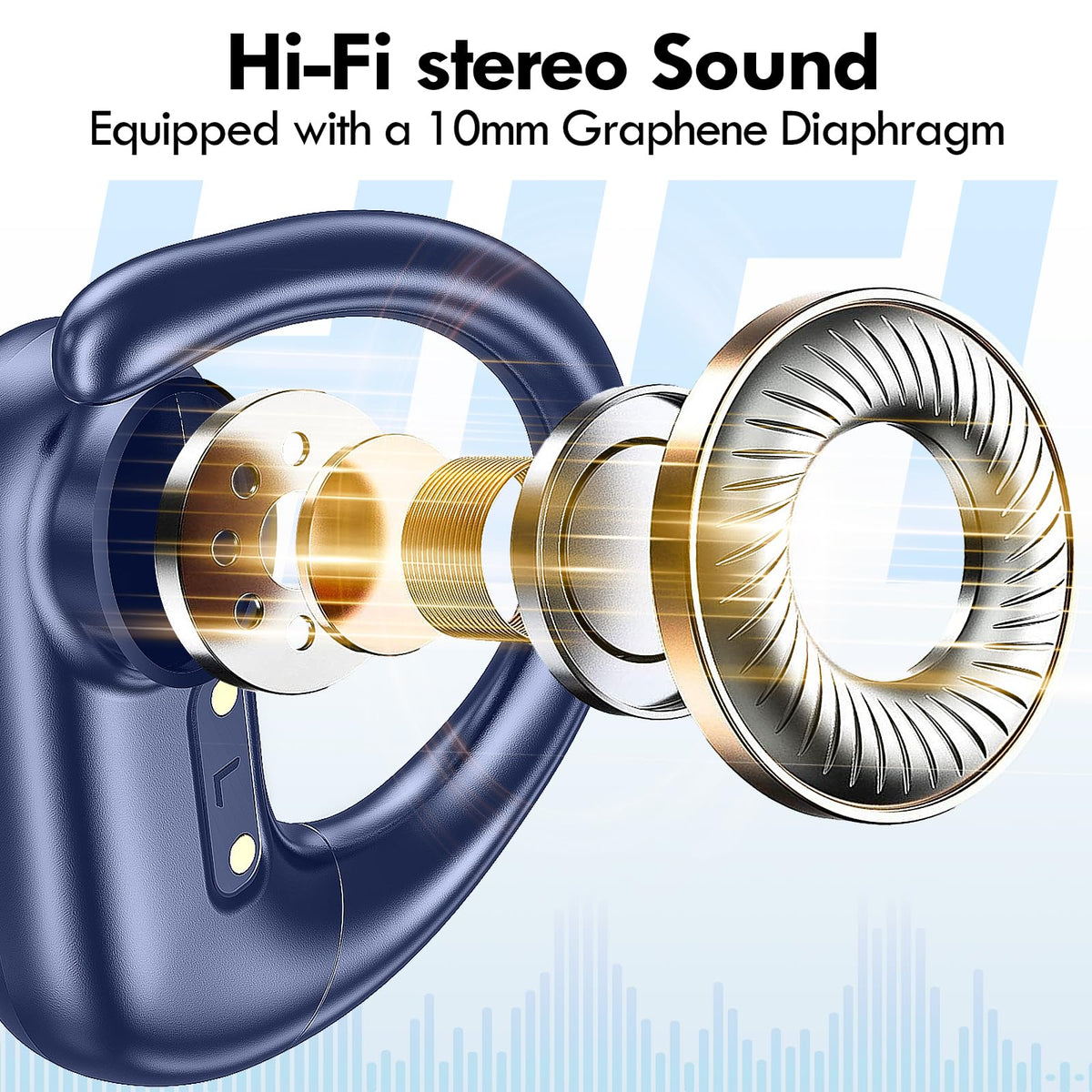 Kurdene over-ear design offers comfortable, pressure-free listening sessions.