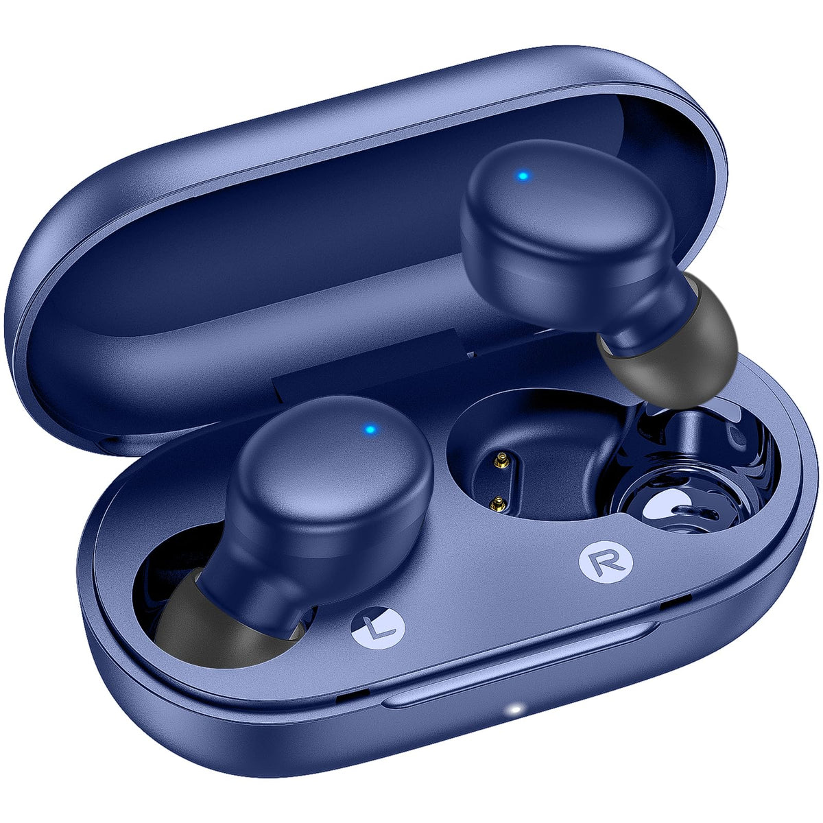 Kurdene wireless earbuds in a compact case for easy transport and charging.