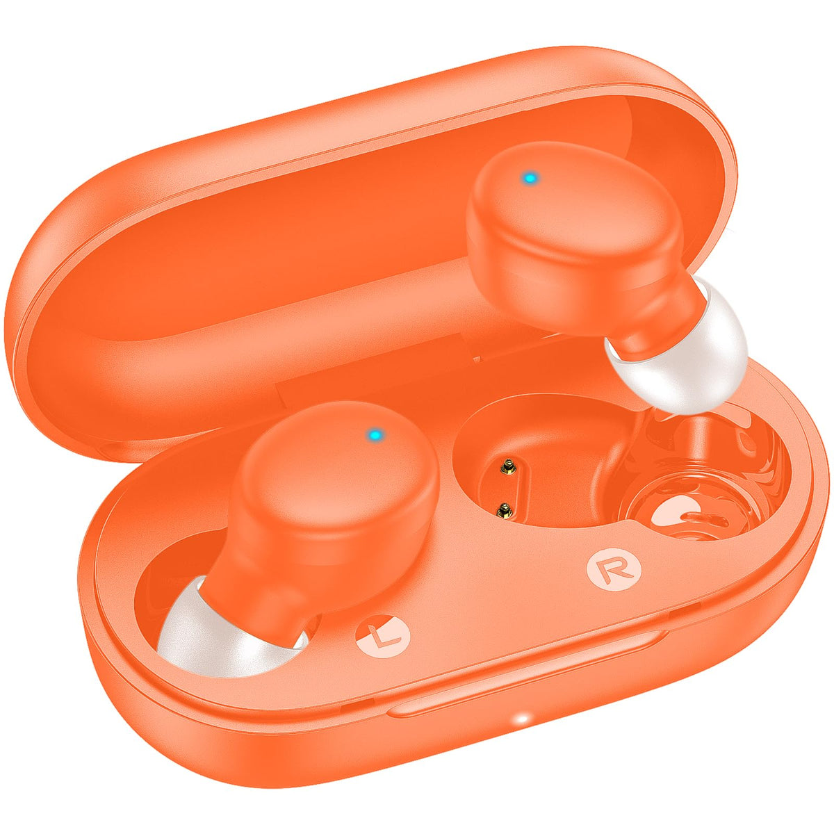 Kurdene wireless earbuds charging case shows compact storage and charging convenience