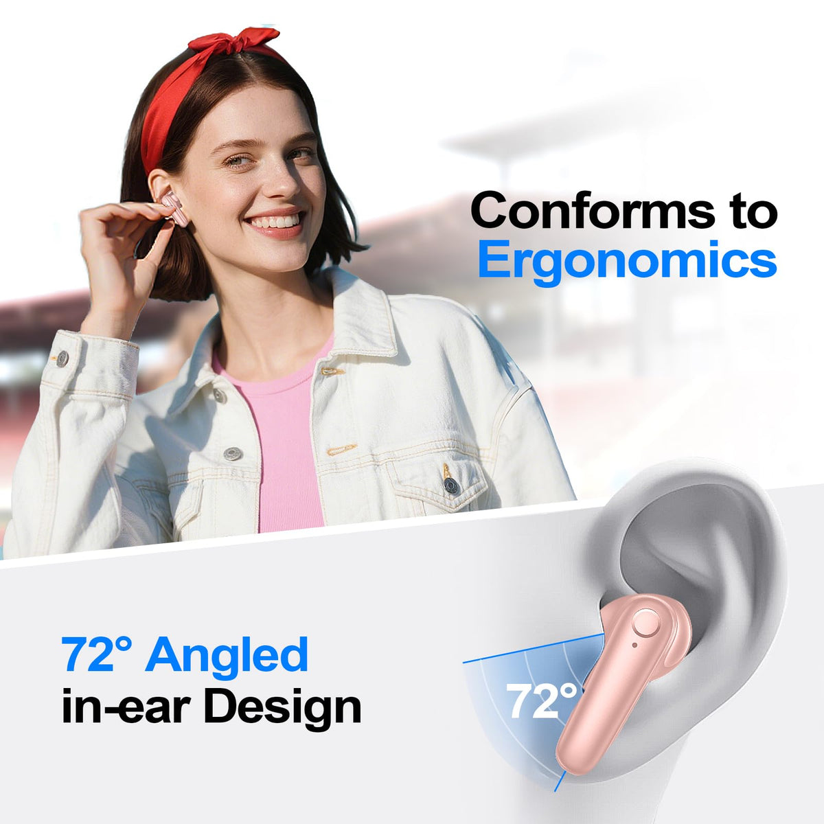 Kurdene earbuds with deep bass 13.2mm driver for immersive sound