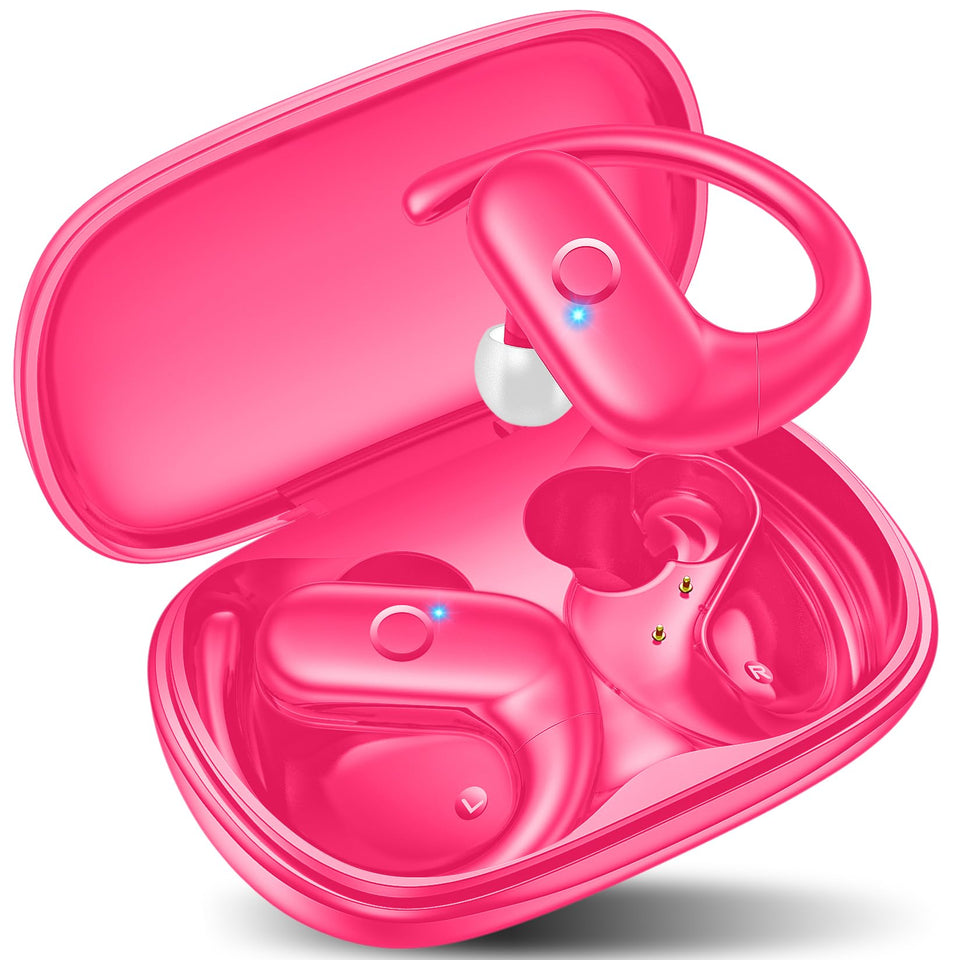 Kurdene wireless earbuds in charging case highlighting long 60-hour playtime