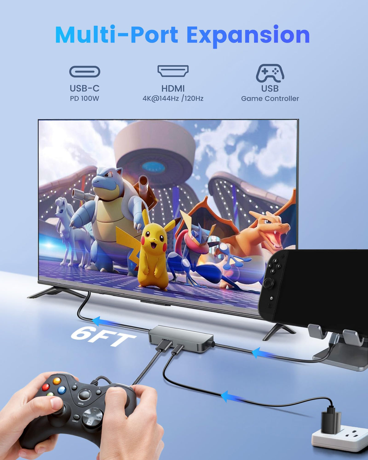 Kurtmark Switch 2 Dock delivers 4K 120Hz output for smooth visuals.