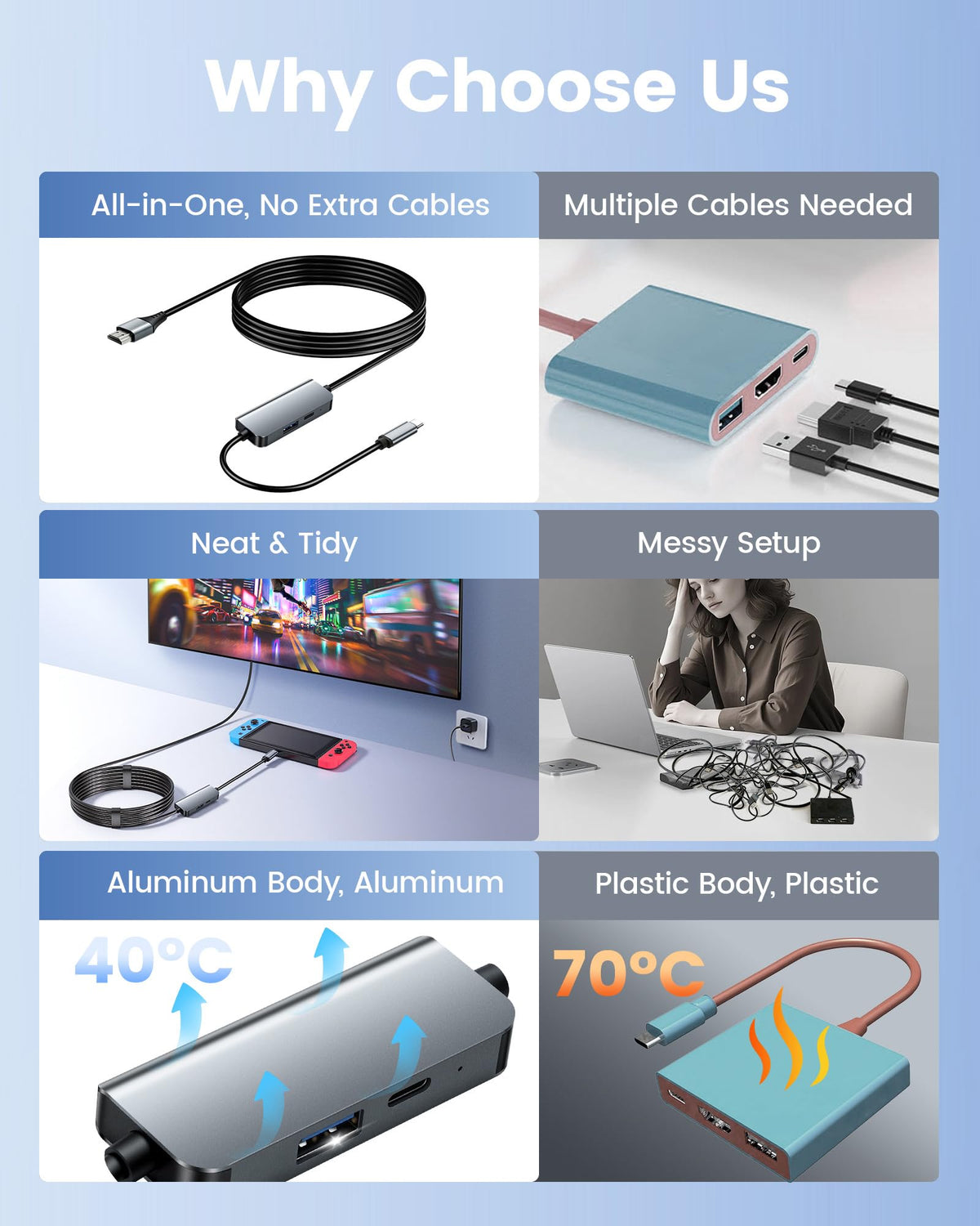 Kurtmark Switch 2 Dock aluminum body showcasing portable design.