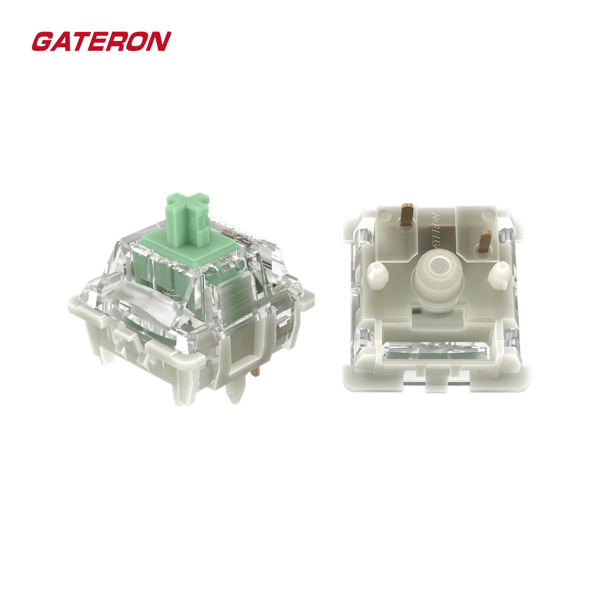kutethy switch transparent top housing close-up highlighting even RGB diffusion