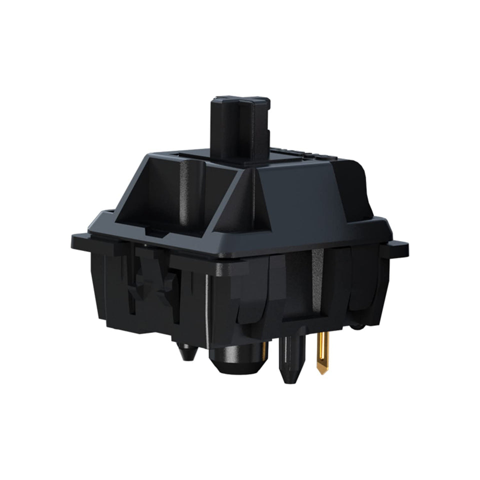Kutethy Gateron Oil King switches closeup showing smooth linear travel for gaming comfort.