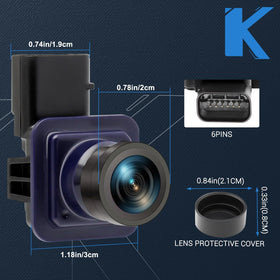 KUTTOLE camera beside measuring tape showing compact size and fit benefit