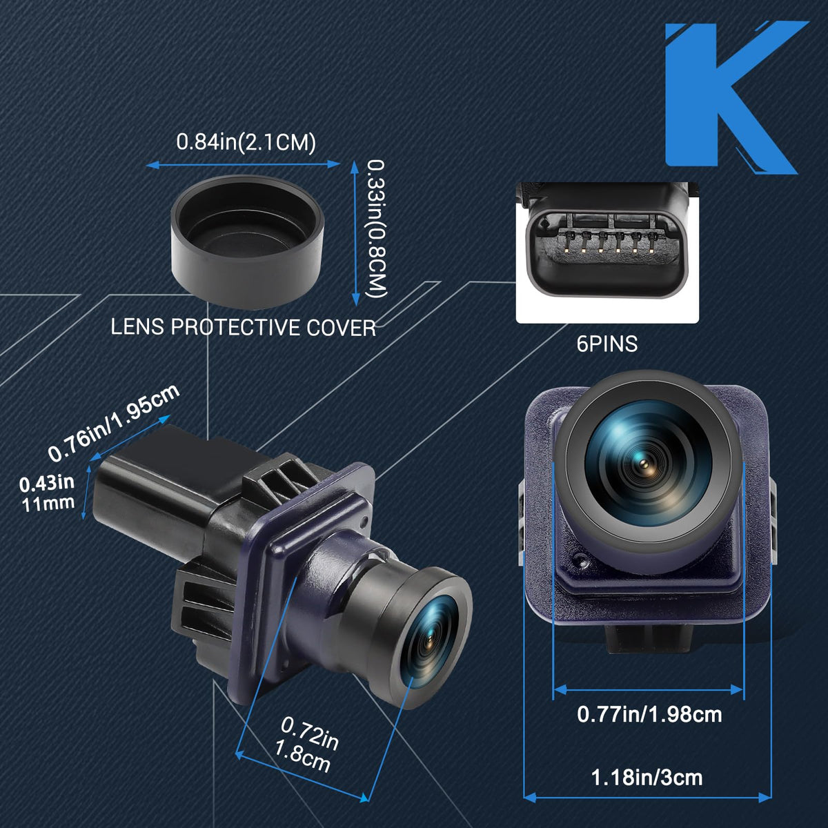 KUTTOLE camera next to ruler showing compact size and correct fit