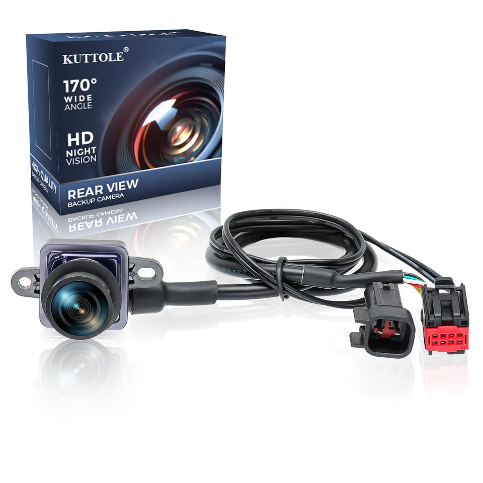 KUTTOLE camera front view mounted on Ram ProMaster shows OEM fit and improved rear visibility