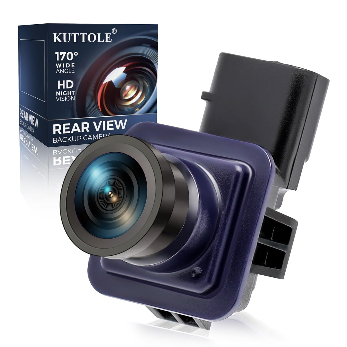 KUTTOLE front view of replacement camera showing mounting and clean image benefit