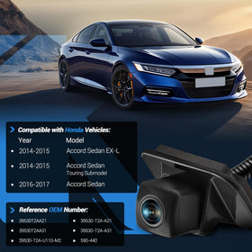 KUTTOLE Honda Accord rear view camera for 2014-2017 improves parking safety.
