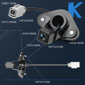 KUTTOLE wide-angle camera provides broad rear visibility for safer parking.