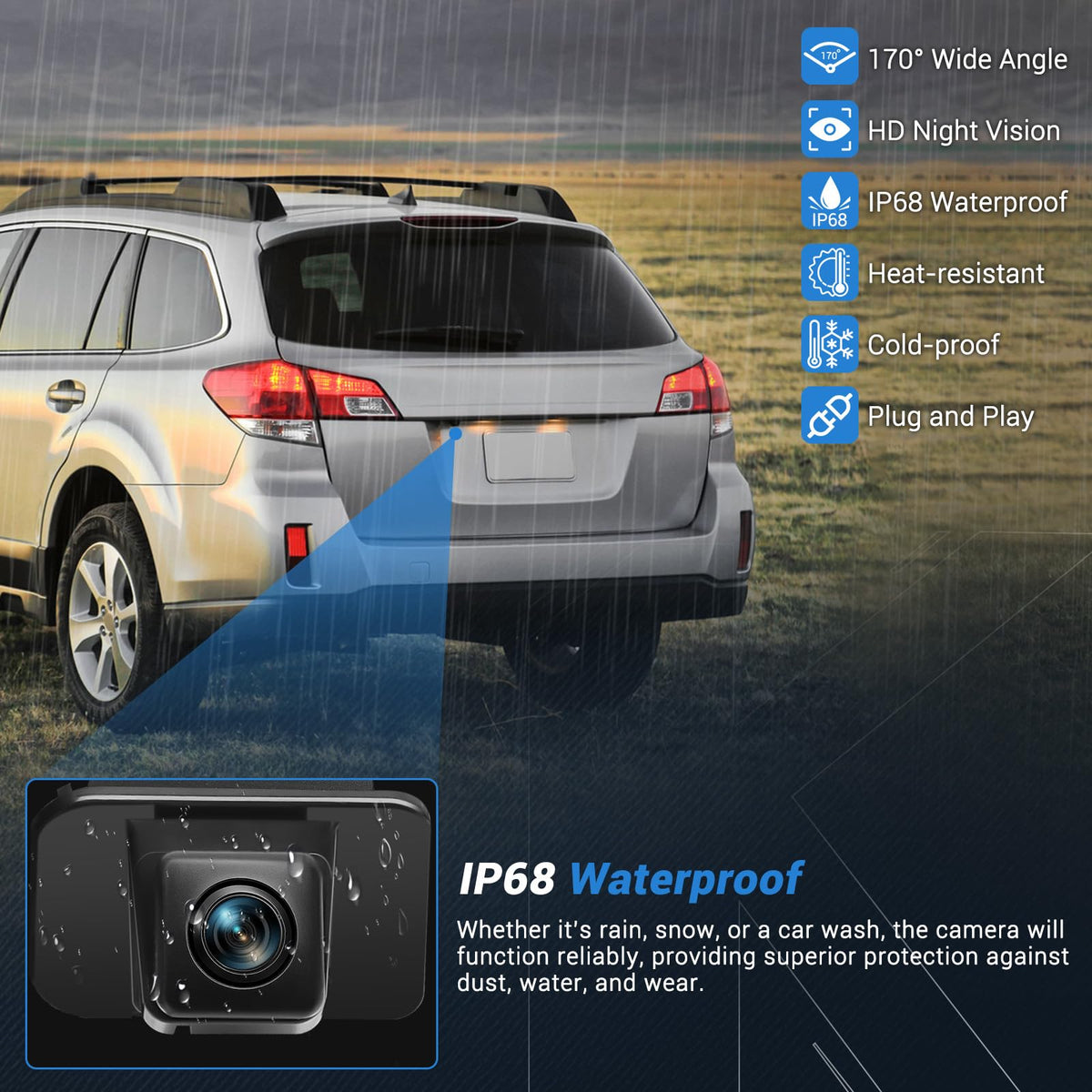 KUTTOLE plug-and-play backup camera for quick OE-style installation.