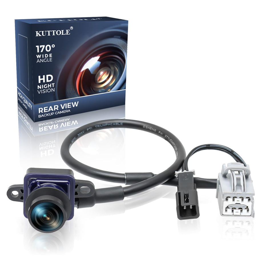 KUTTOLE front view of camera showing compact housing and clear mount, improves rear safety