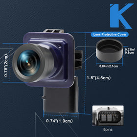 KUTTOLE camera next to ruler showing compact size for simple installation benefit
