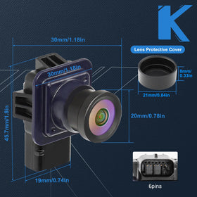 KUTTOLE camera beside hand showing scale for correct fit and easy replacement