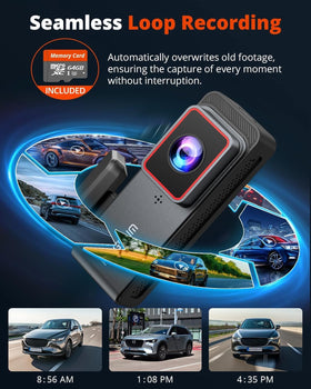 Kingslim G-sensor parking mode detects impacts for protected footage