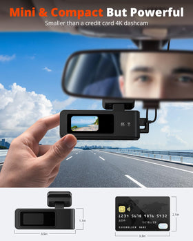 Kingslim dash cam uses 5G WiFi for fast video transfer to your phone