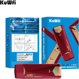 KuWFi lifestyle travel setup on a café table for reliable remote connectivity