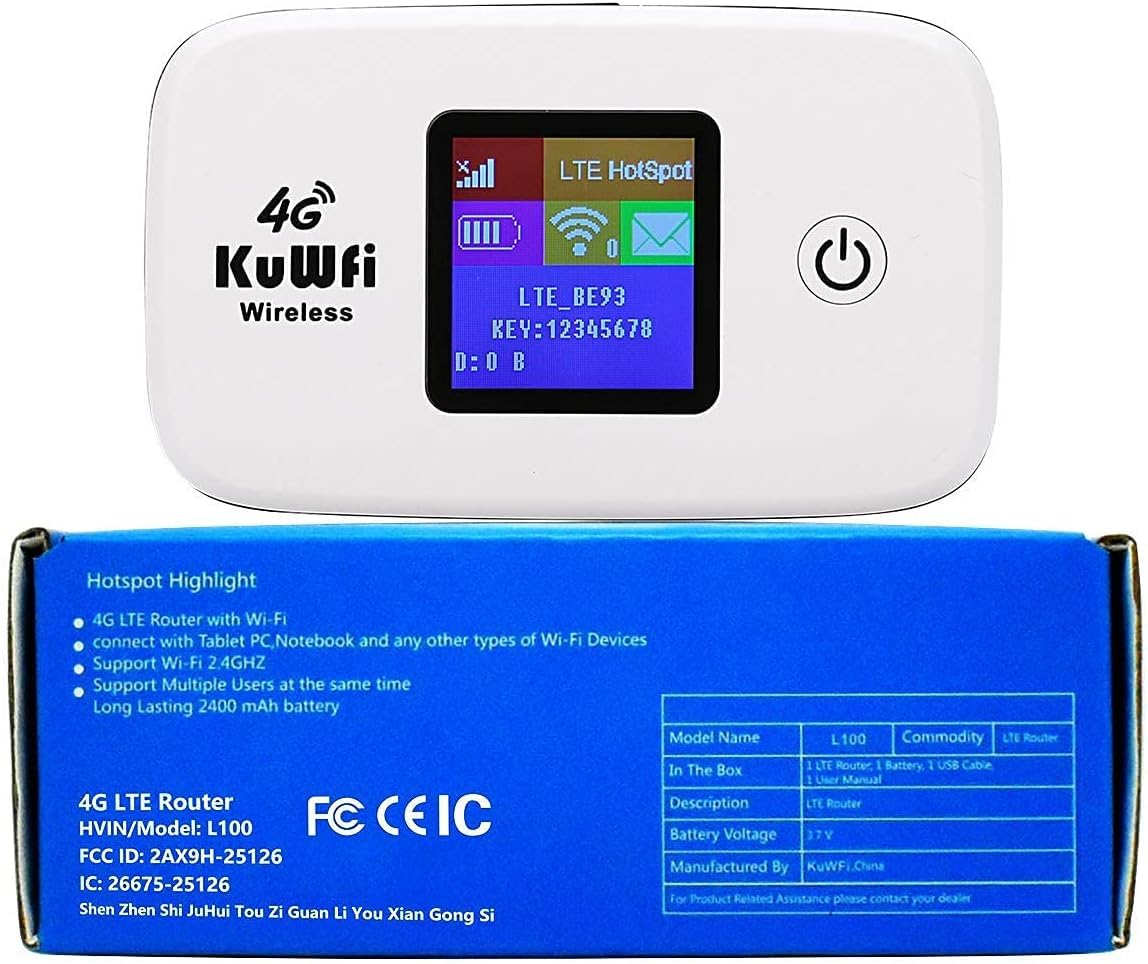 KuWFi held in hand to show scale and convenience for pocketable mobile Wi‑Fi