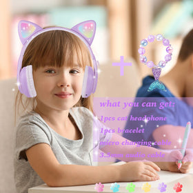 Kuyaon foldable kids headphones, easy to carry during trips and travel.