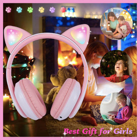 Kuyaon headsets with FM radio and SD card playback for music variety.