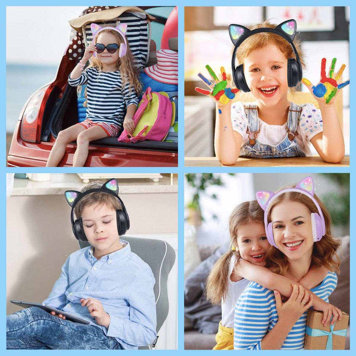 Kuyaon built-in microphone headphones deliver clear calls and classroom interaction