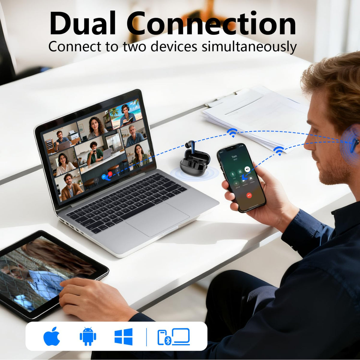 KVANCEGR product label and specs showcasing Bluetooth 5.4 and feature clarity