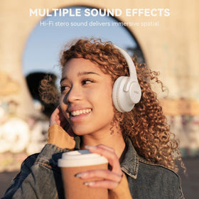 KVIDIO close-up of memory-protein ear pad for comfortable wear