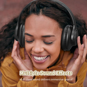 KVIDIO earcup close-up with memory-protein foam delivering all-day comfort