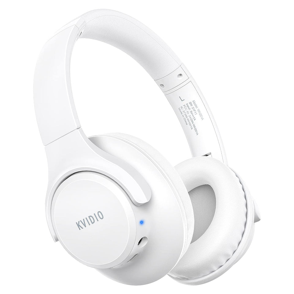 KVIDIO front view showing headset and branding, highlights portability and style