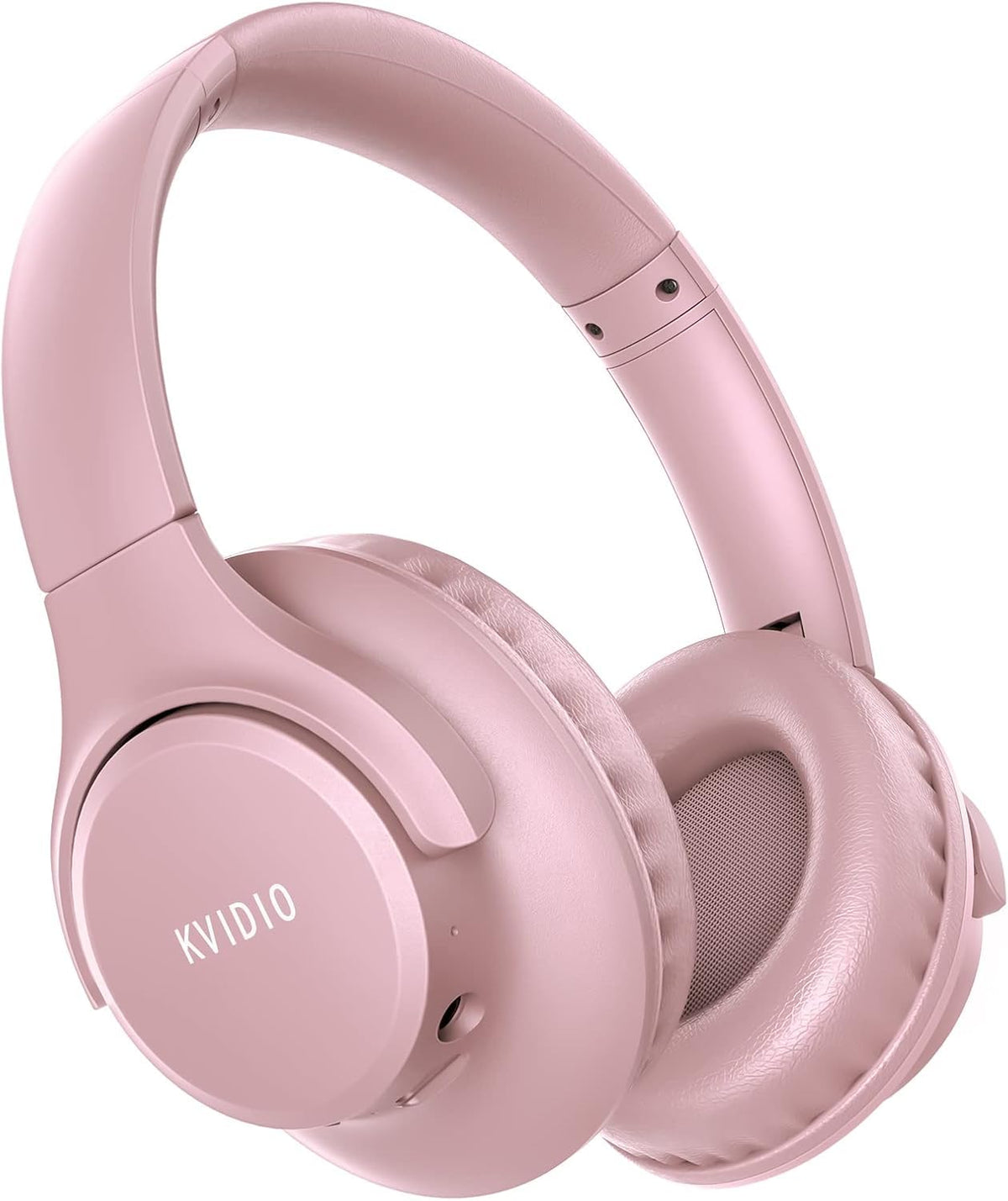 KVIDIO front view folded headphones showing compact portability and easy packing