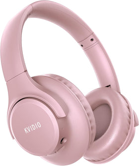 KVIDIO front view folded headphones showing compact portability and easy packing