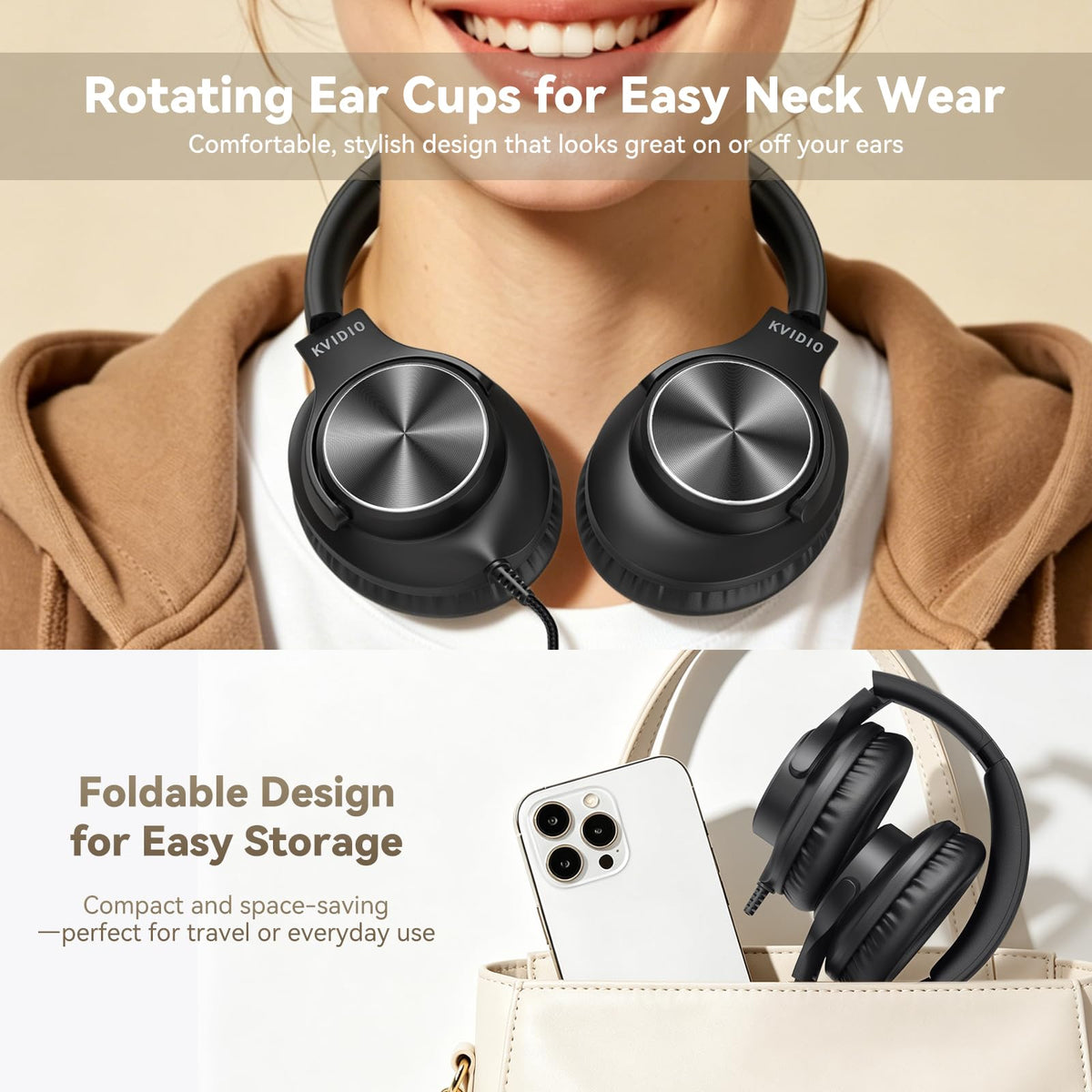 KVIDIO inline controls and mic enable quick volume and playback adjustments.