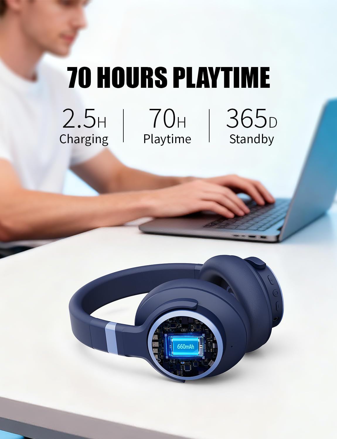 KVIDIO headphones with included cables and manual for quick setup