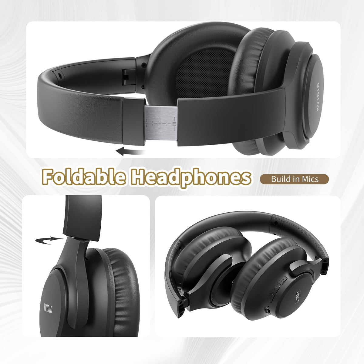 KVIDIO microphone and control buttons for clear calls and simple playback control