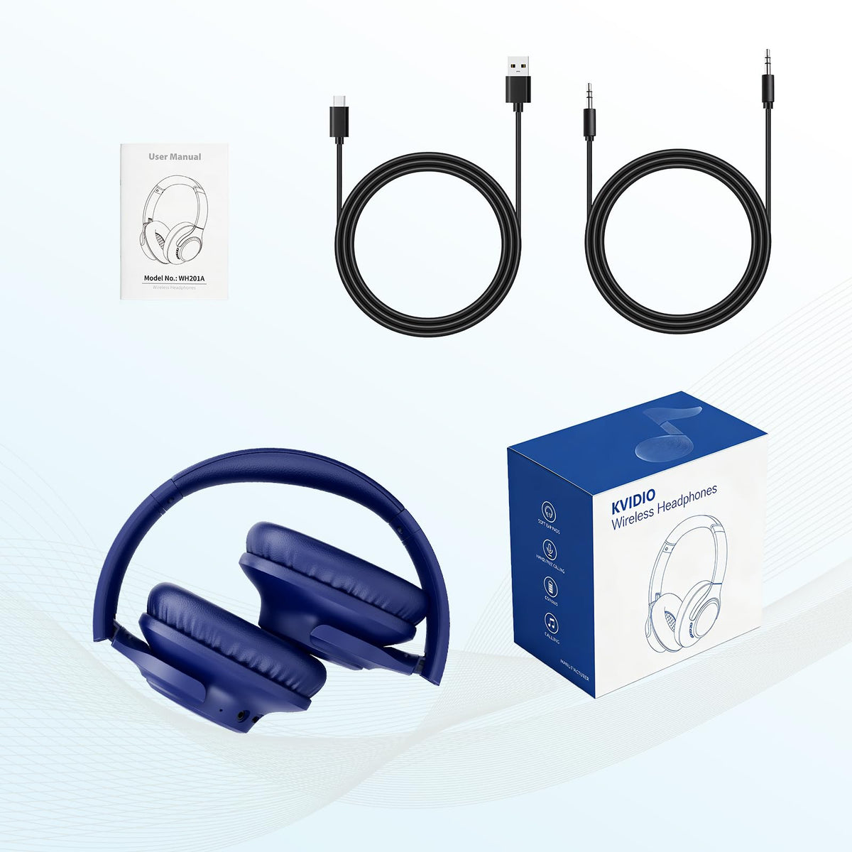 KVIDIO packaging and accessories layout showing ready-to-go convenience benefit